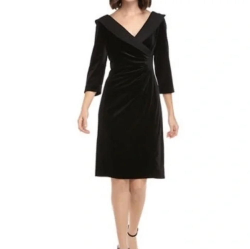 Tahari Black Long Sleeve Dress